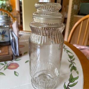 Vintage advertising Mr Peanuts 1979 Clear Glass Jar